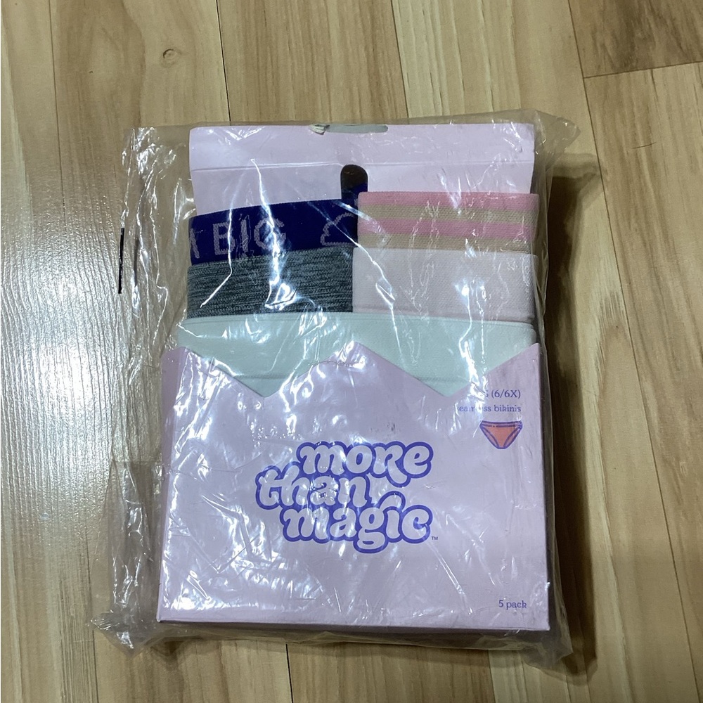 Girls 5 Pack Bikini Underwear - More than Magic Size Small 6/6X